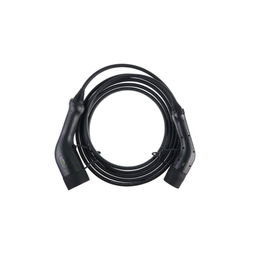 Cavo Di Ricarica Per Auto Elettriche Tipo 1 – Tipo 2 – 5 Metri – Monofase 32A 7,2kW – Approvato TUV E CE – Impermeabile IP55