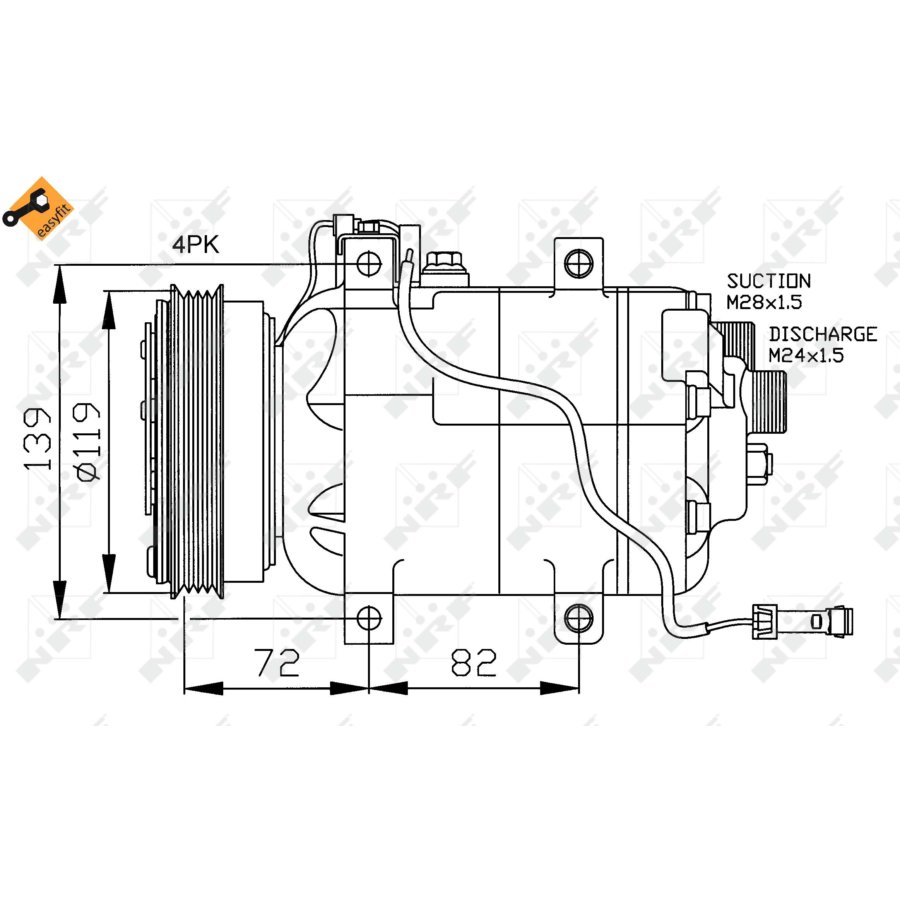 Compressore aria condizionata NRF 32030 EASY FIT