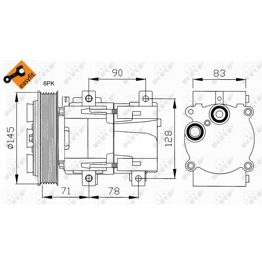 Compressore aria condizionata NRF 32076 EASY FIT