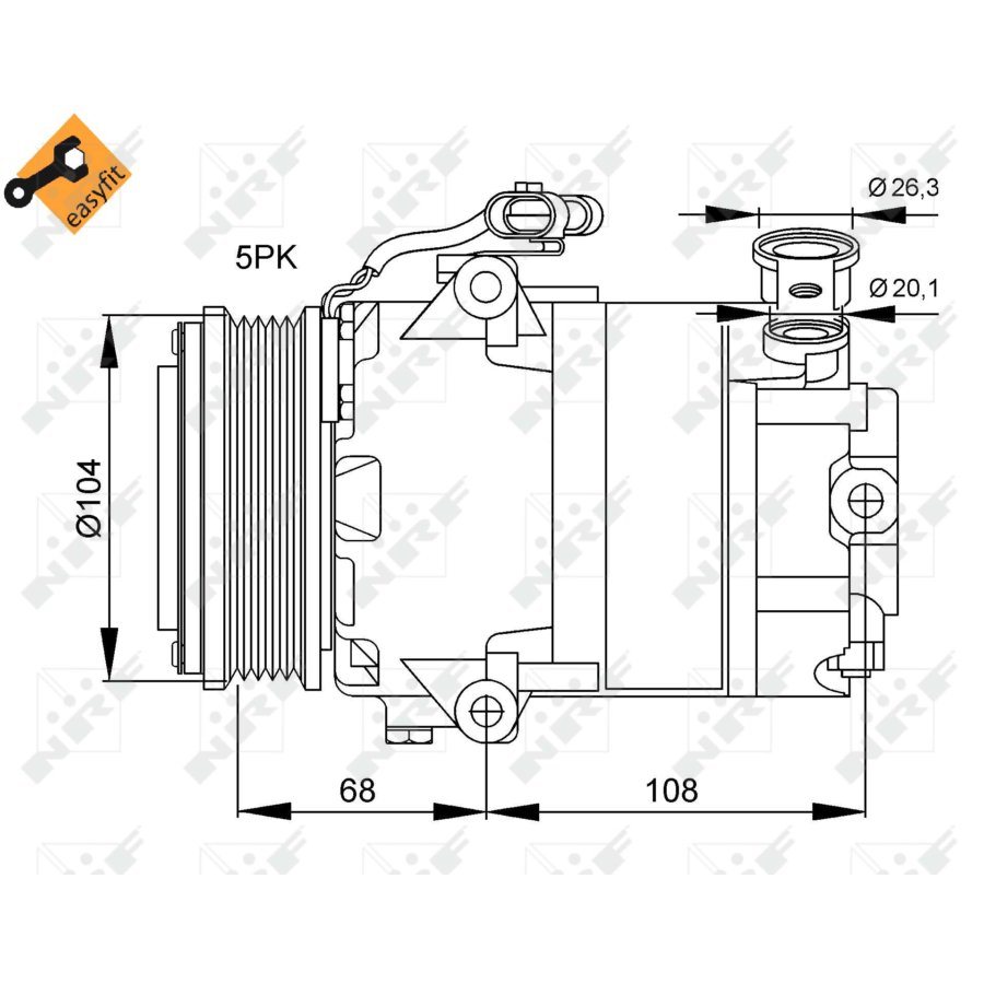 Compressore aria condizionata NRF 32082 EASY FIT