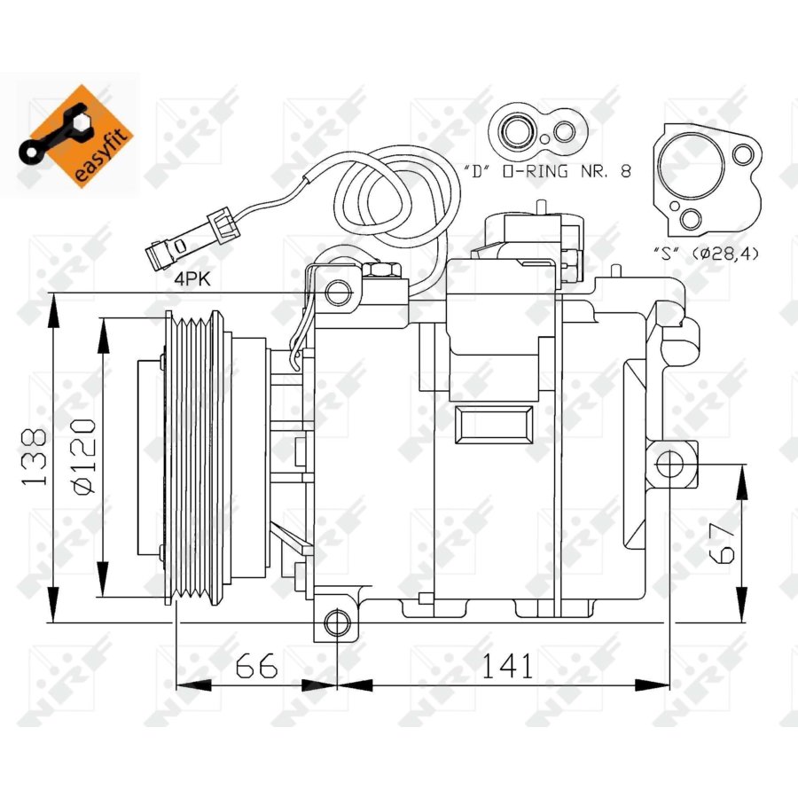 Compressore aria condizionata NRF 32104 EASY FIT