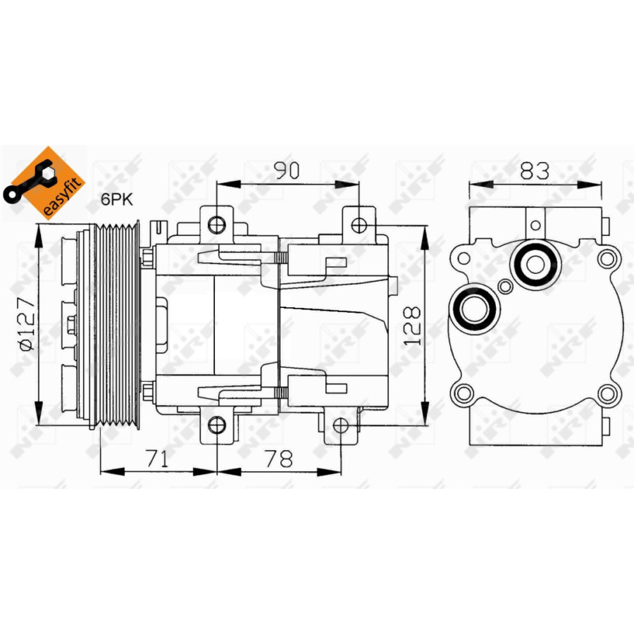 Compressore aria condizionata NRF 32107 EASY FIT