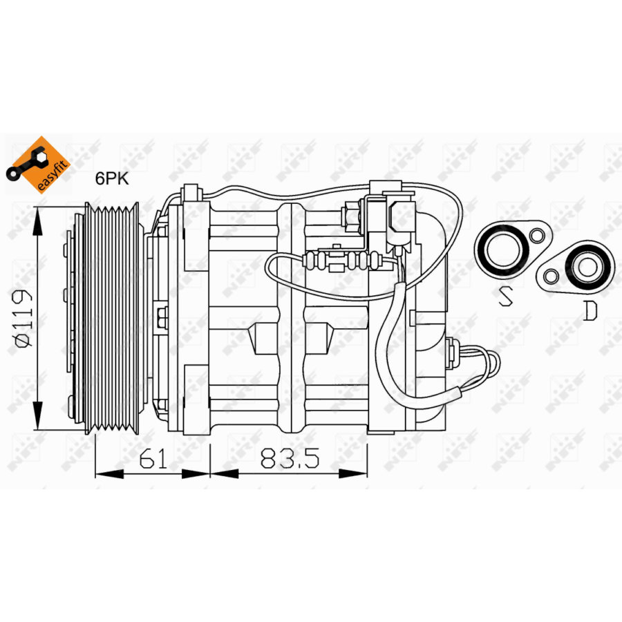 Compressore aria condizionata NRF 32108 EASY FIT
