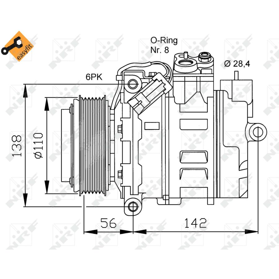 Compressore aria condizionata NRF 32178 EASY FIT
