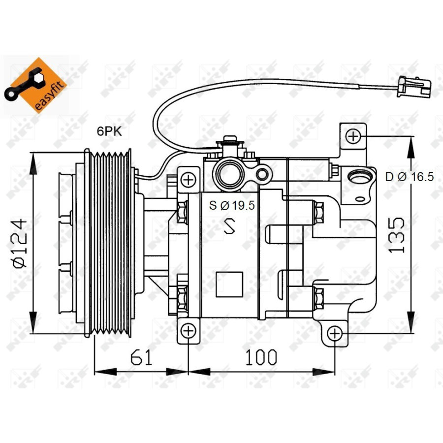 Compressore aria condizionata NRF 32233 EASY FIT