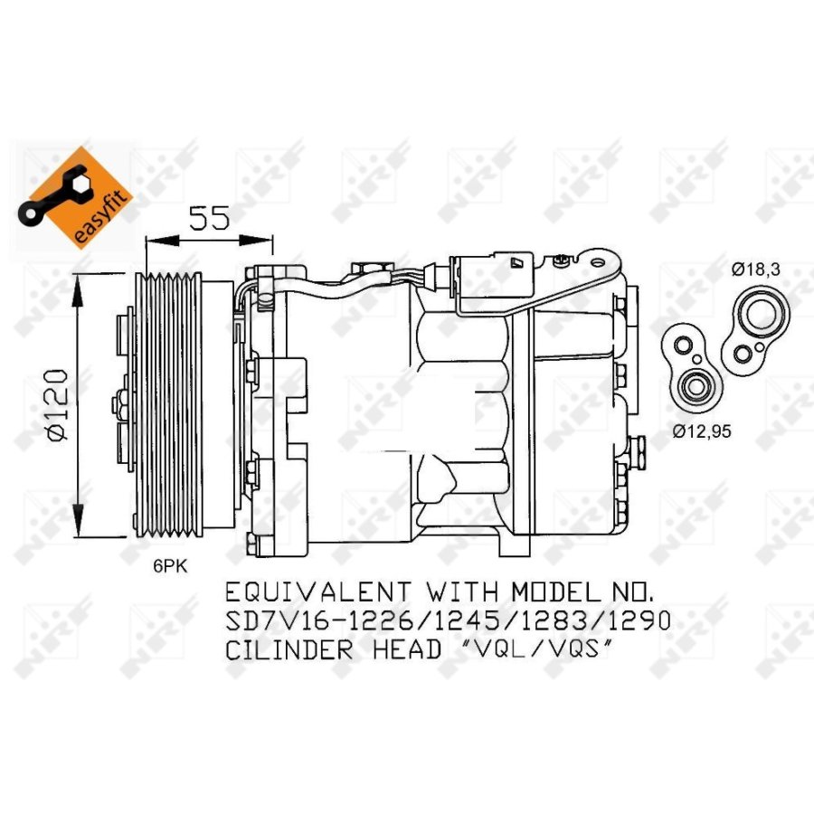 Compressore aria condizionata NRF 32255 EASY FIT