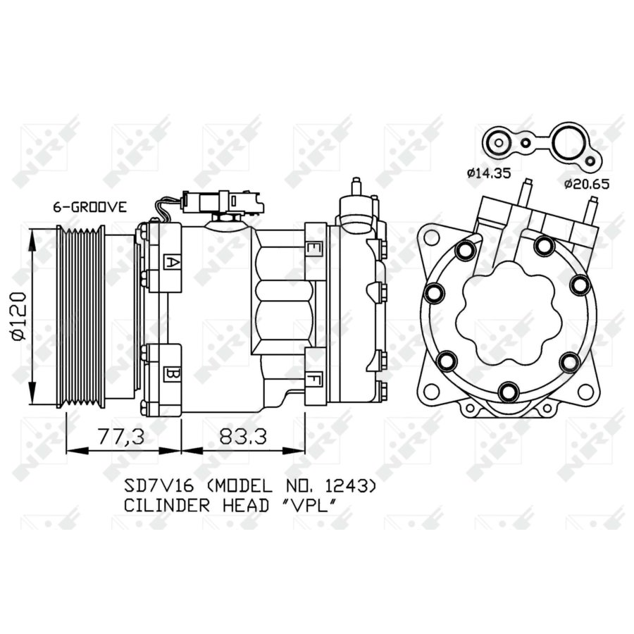 Compressore aria condizionata NRF 32266