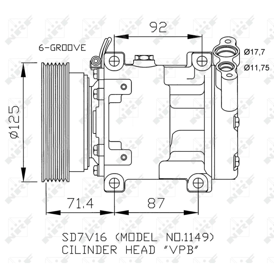 Compressore aria condizionata NRF 32267