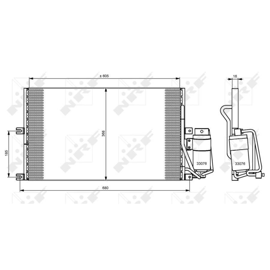 Condensatore con essiccatore NRF 35183 EASY FIT