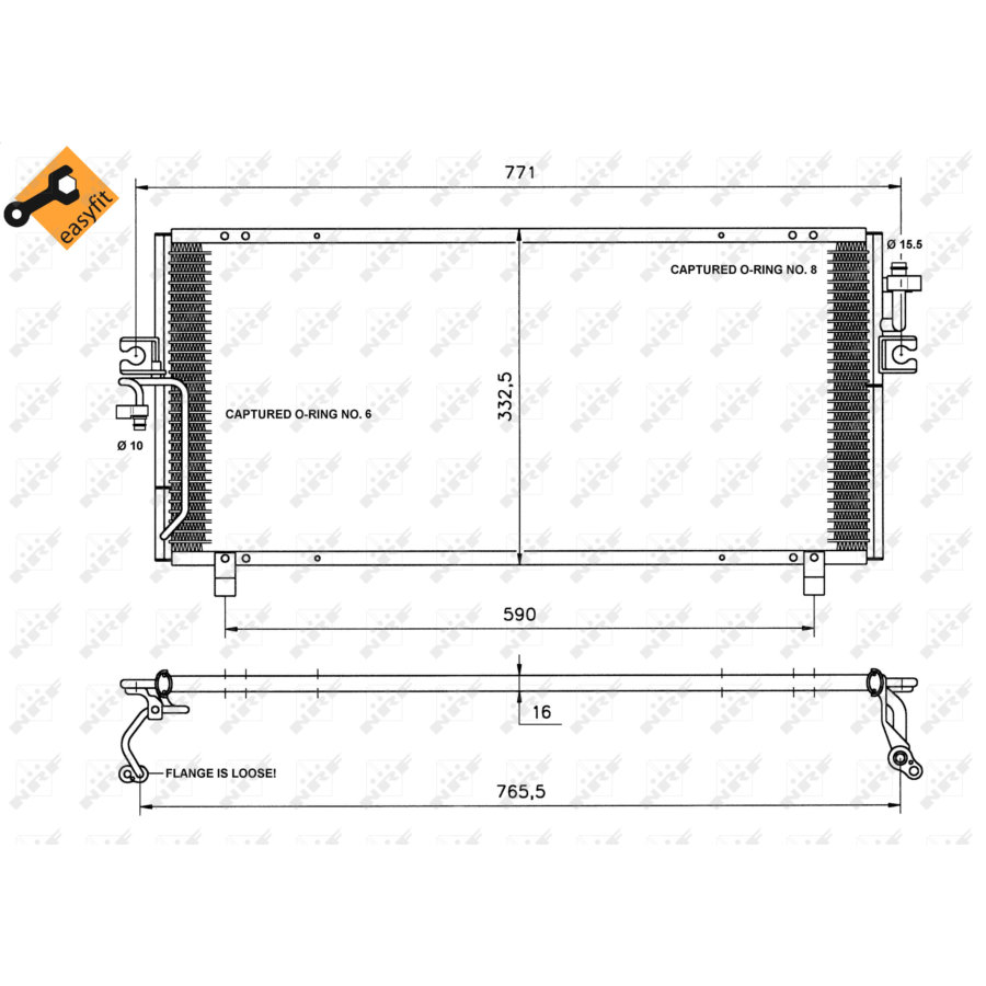 Condensatore NRF 35195 EASY FIT