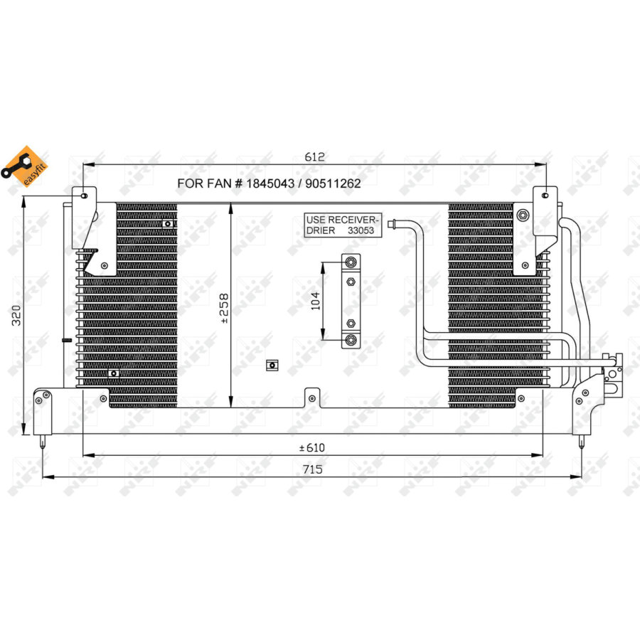 Condensatore NRF 35218 EASY FIT