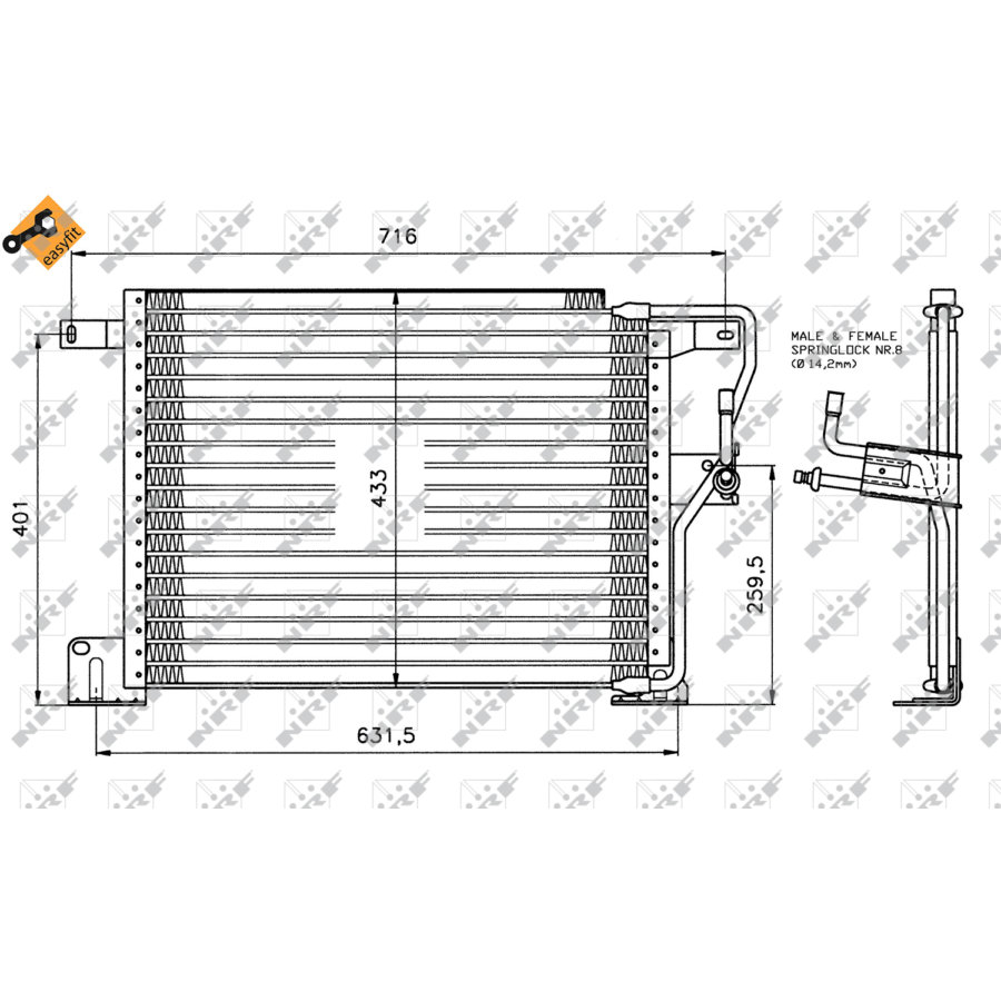 Condensatore NRF 35221 EASY FIT
