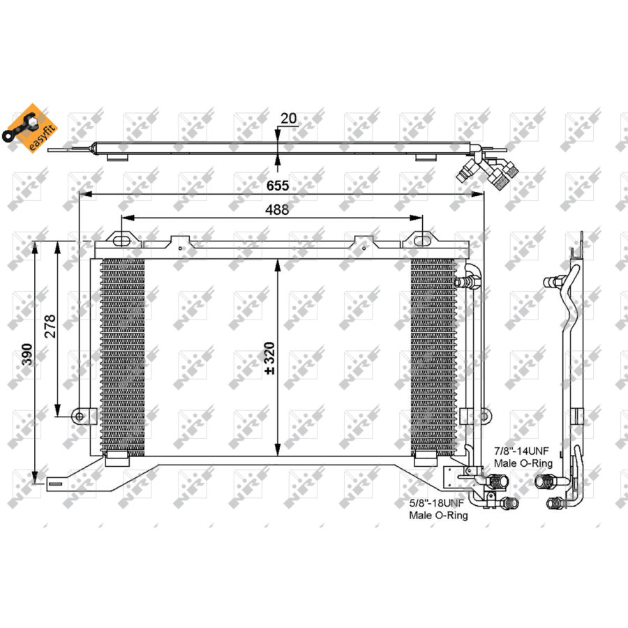 Condensatore NRF 35240 EASY FIT
