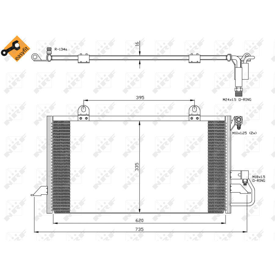 Condensatore NRF 35248 EASY FIT