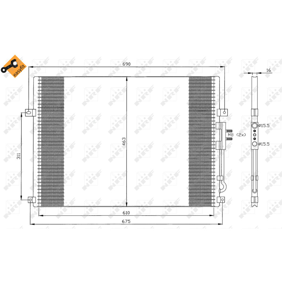 Condensatore NRF 35275 EASY FIT