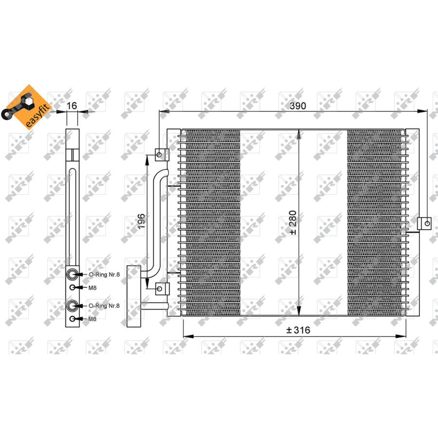 Condensatore NRF 35307 EASY FIT