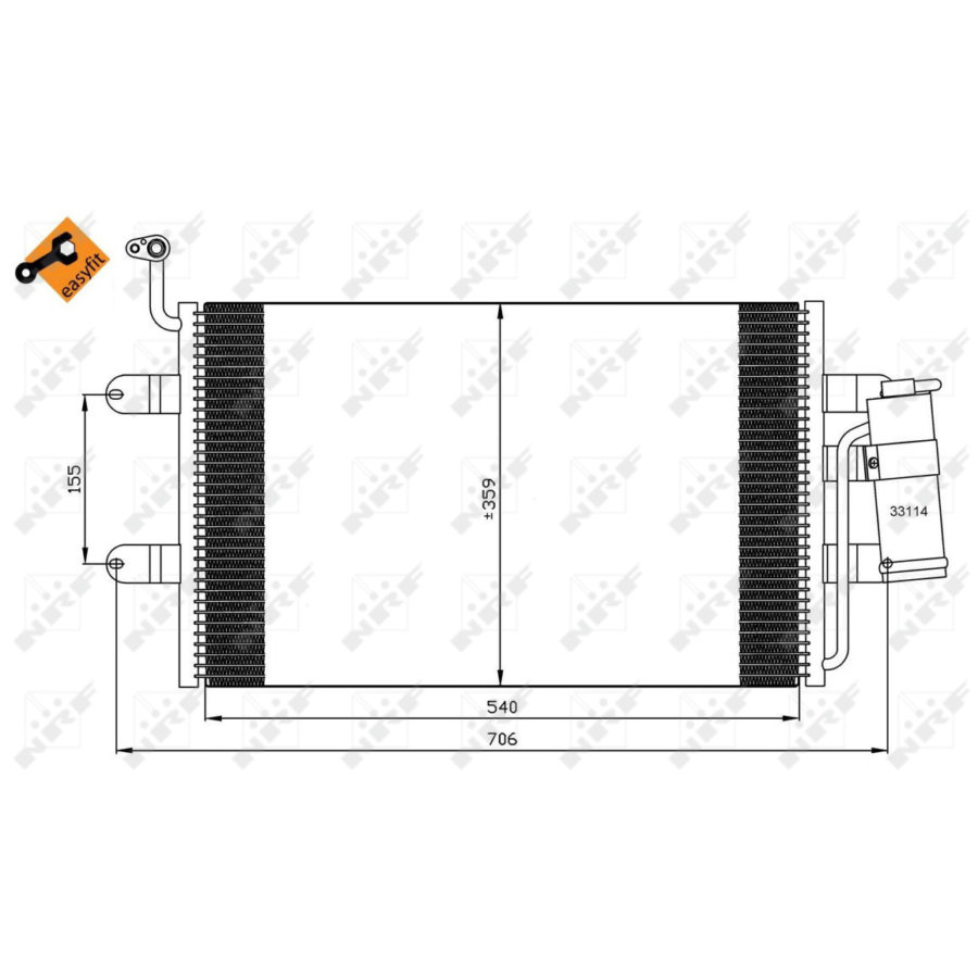 Condensatore con essiccatore NRF 35338 EASY FIT