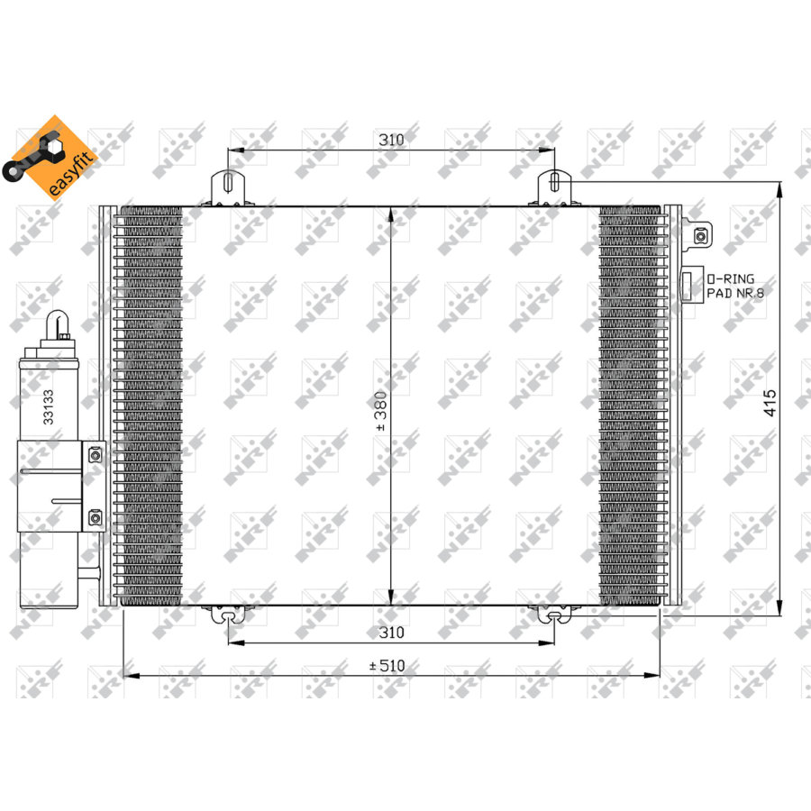 Condensatore con essiccatore NRF 35379 EASY FIT