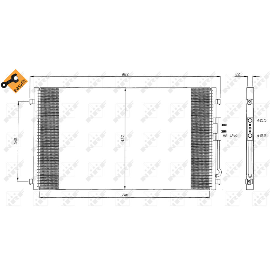 Condensatore NRF 35383 EASY FIT