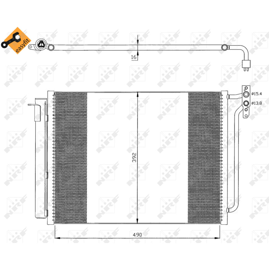 Condensatore con essiccatore NRF 35406 EASY FIT