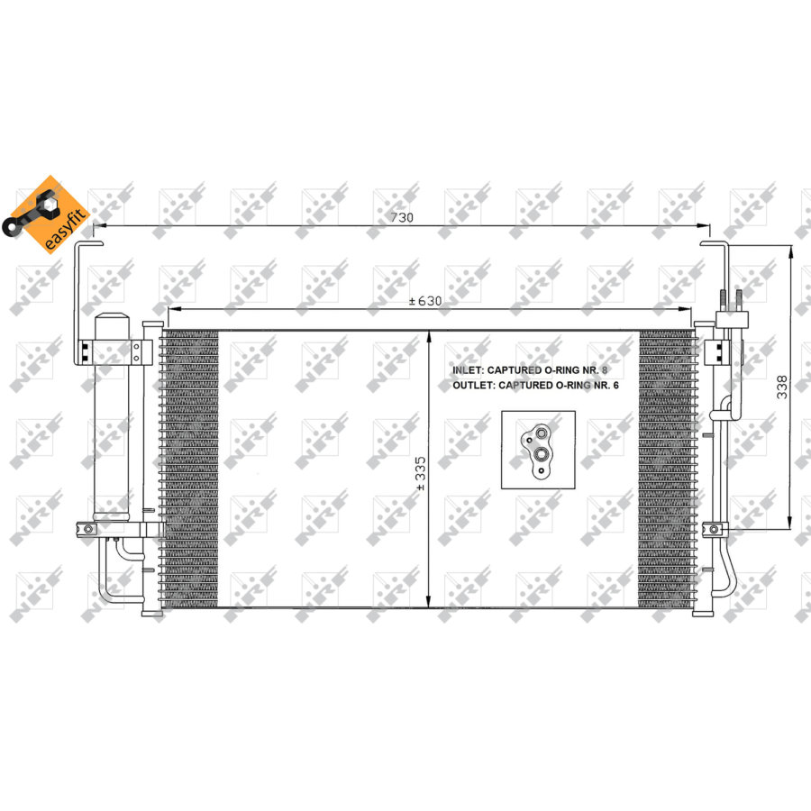 Condensatore con essiccatore NRF 35429 EASY FIT