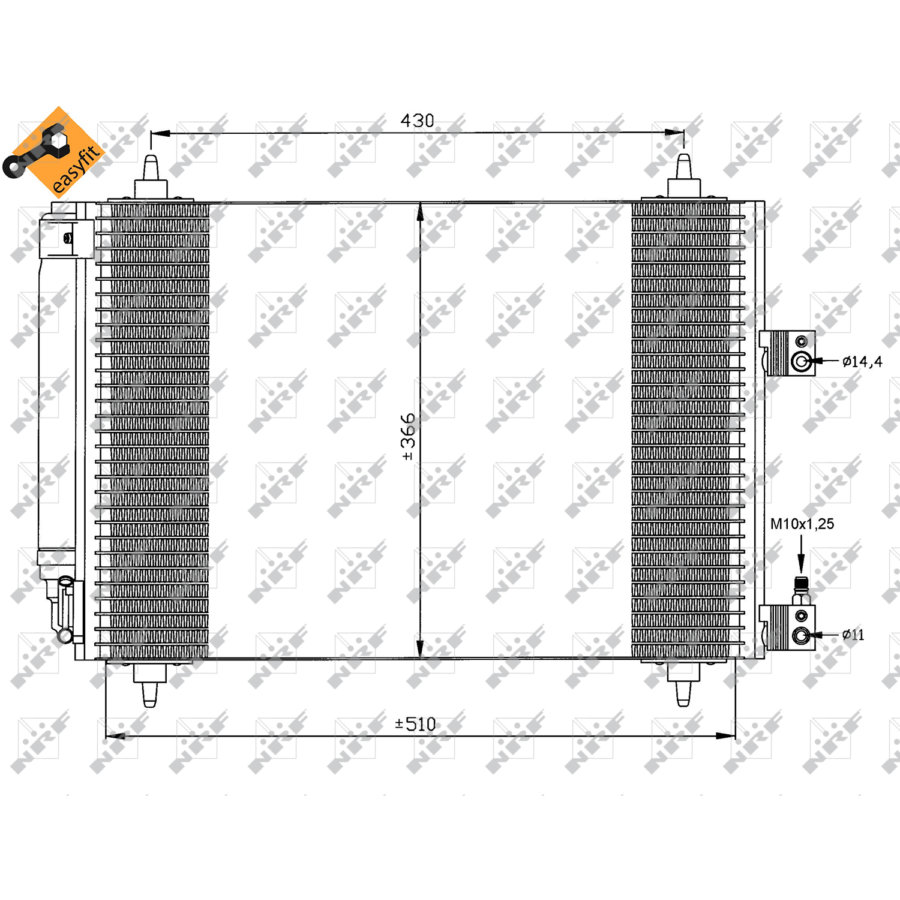 Condensatore con essiccatore NRF 35443 EASY FIT