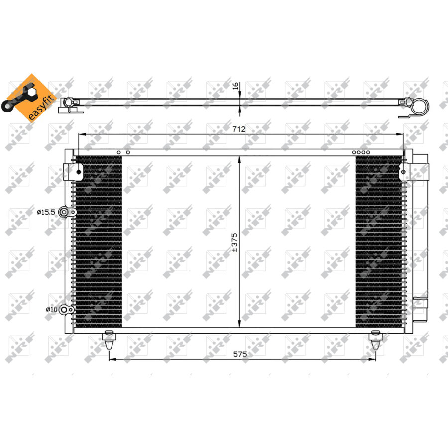 Condensatore con essiccatore NRF 35518 EASY FIT