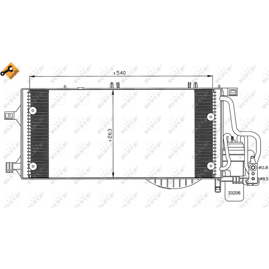 Condensatore con essiccatore NRF 35531 EASY FIT