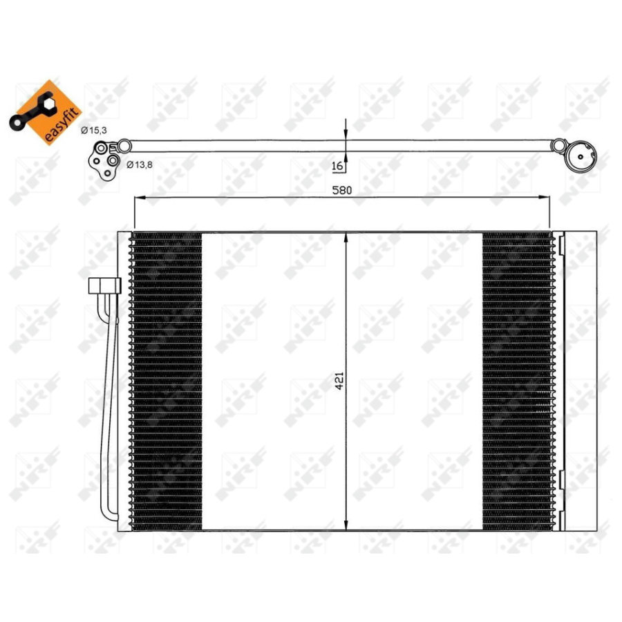 Condensatore con essiccatore NRF 35537 EASY FIT