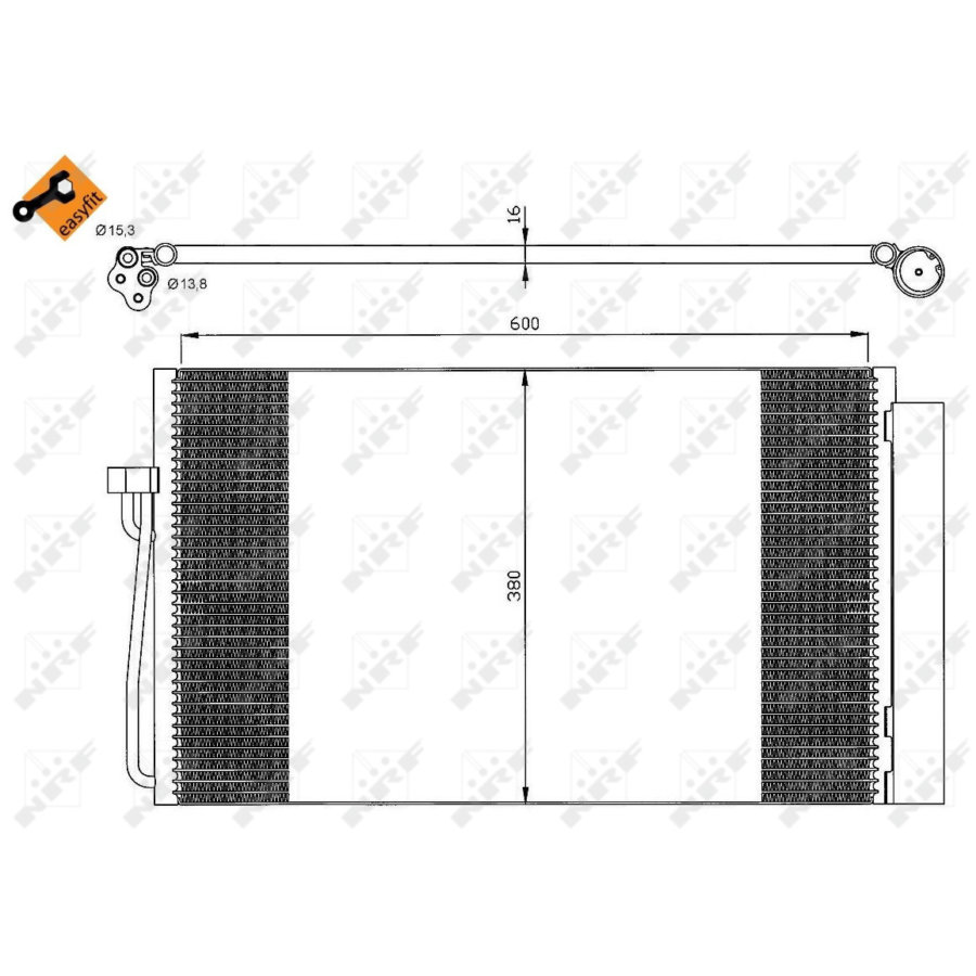Condensatore con essiccatore NRF 35538 EASY FIT
