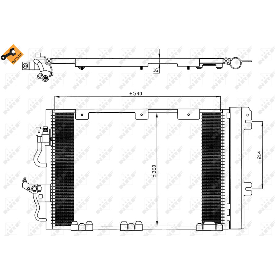 Condensatore con essiccatore NRF 35556 EASY FIT