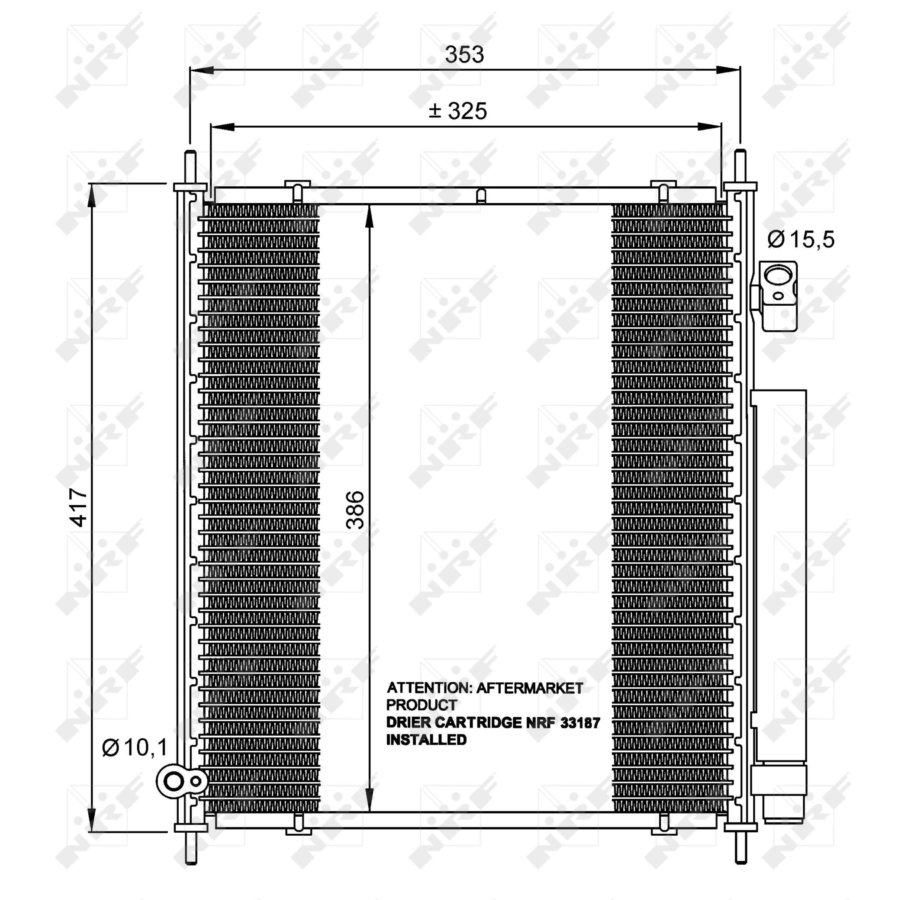 Condensatore con essiccatore NRF 35562 EASY FIT