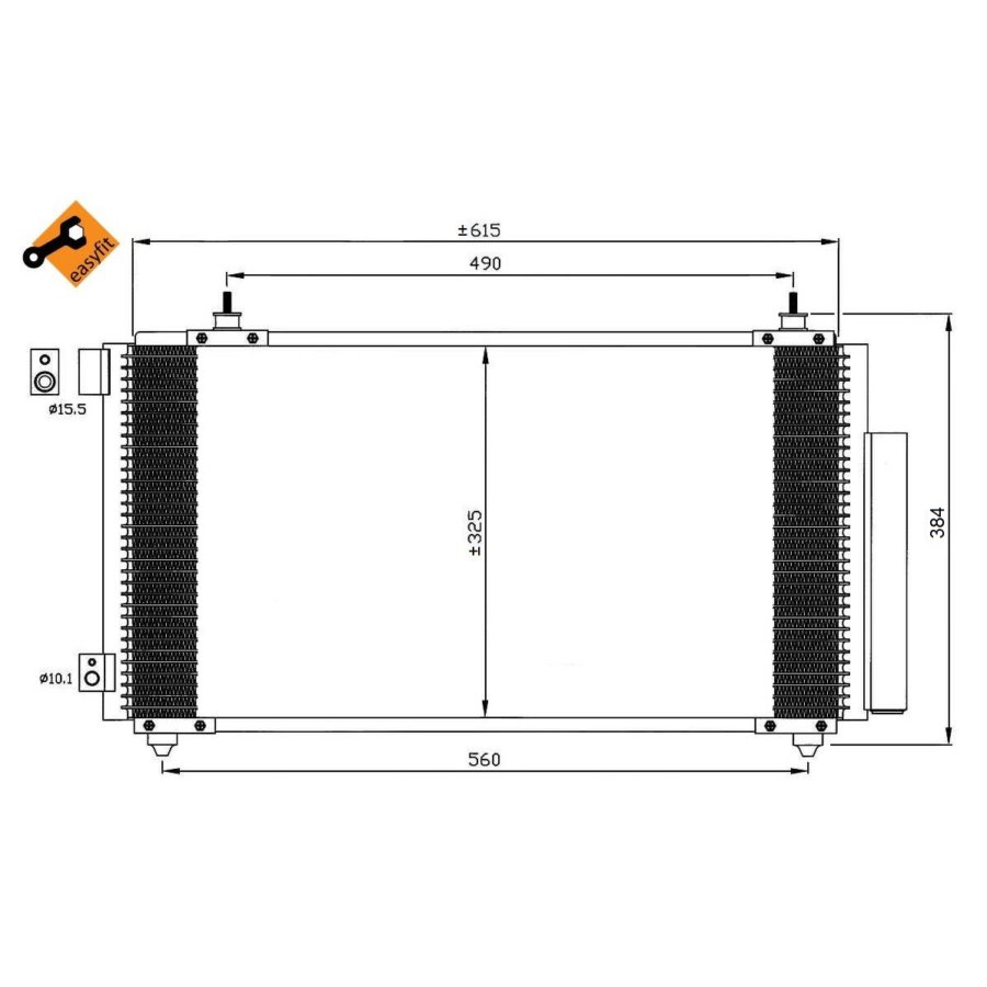 Condensatore con essiccatore NRF 35576 EASY FIT
