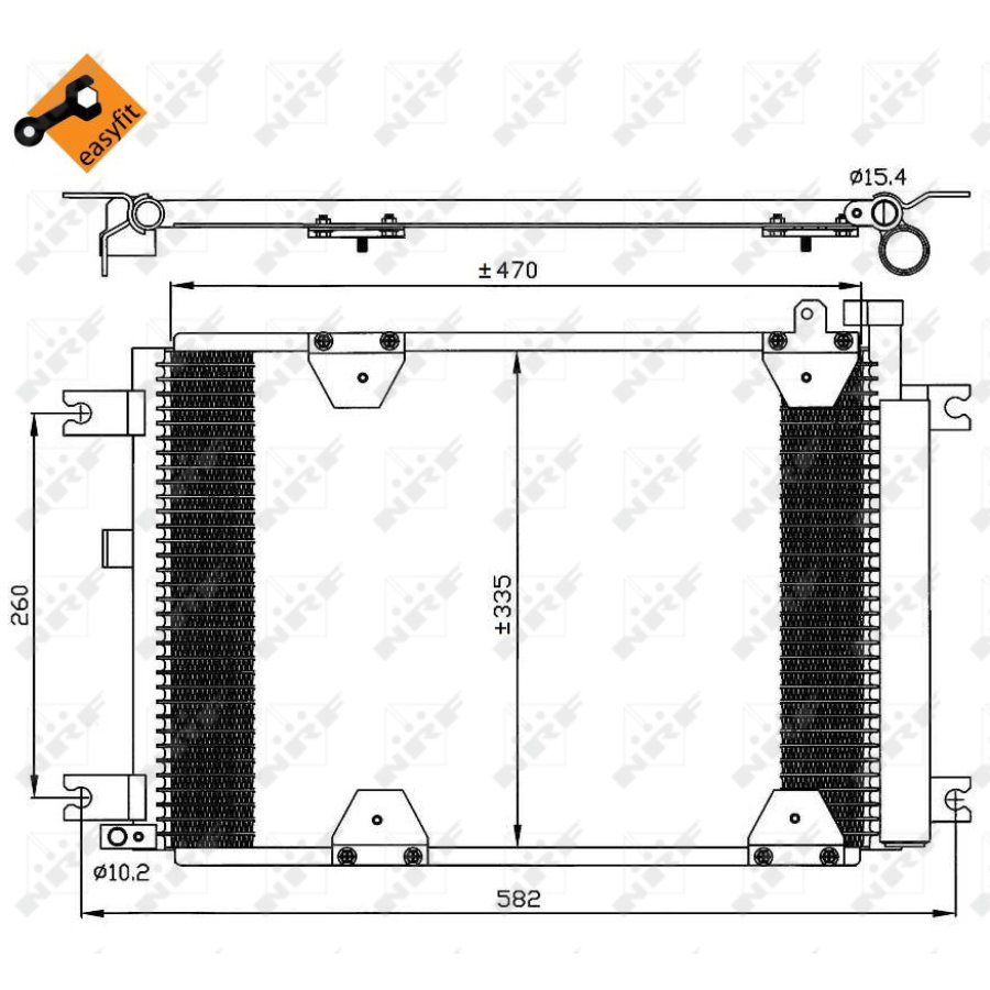 Condensatore con essiccatore NRF 35580 EASY FIT