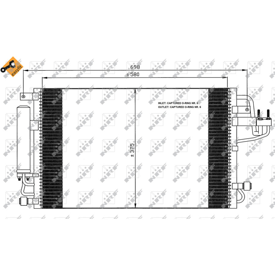 Condensatore con essiccatore NRF 35600 EASY FIT