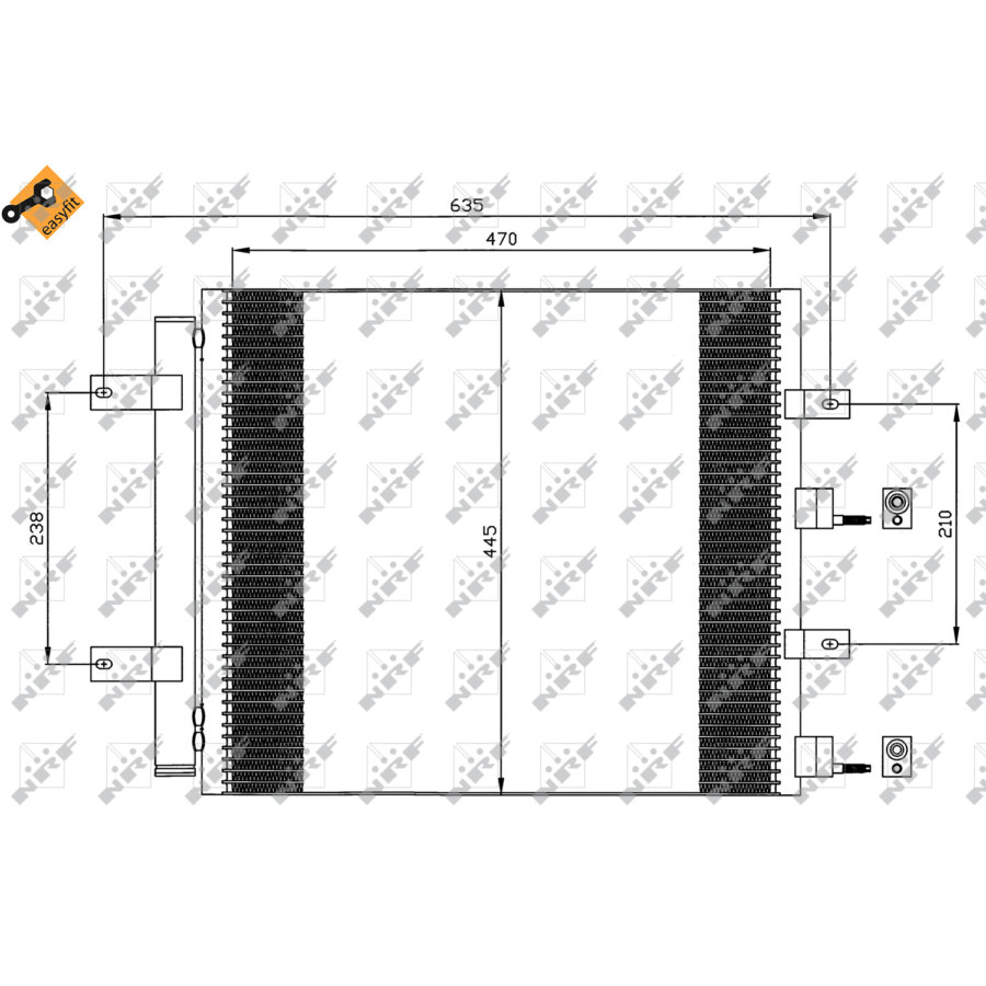 Condensatore con essiccatore NRF 35604 EASY FIT