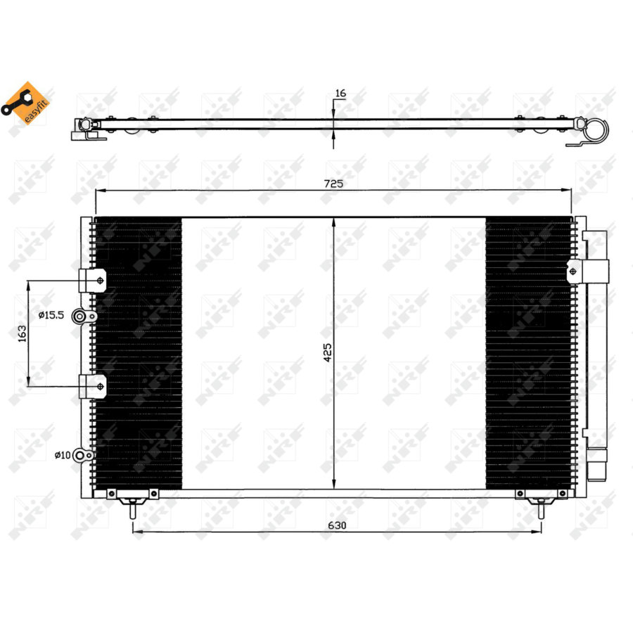 Condensatore con essiccatore NRF 35609 EASY FIT