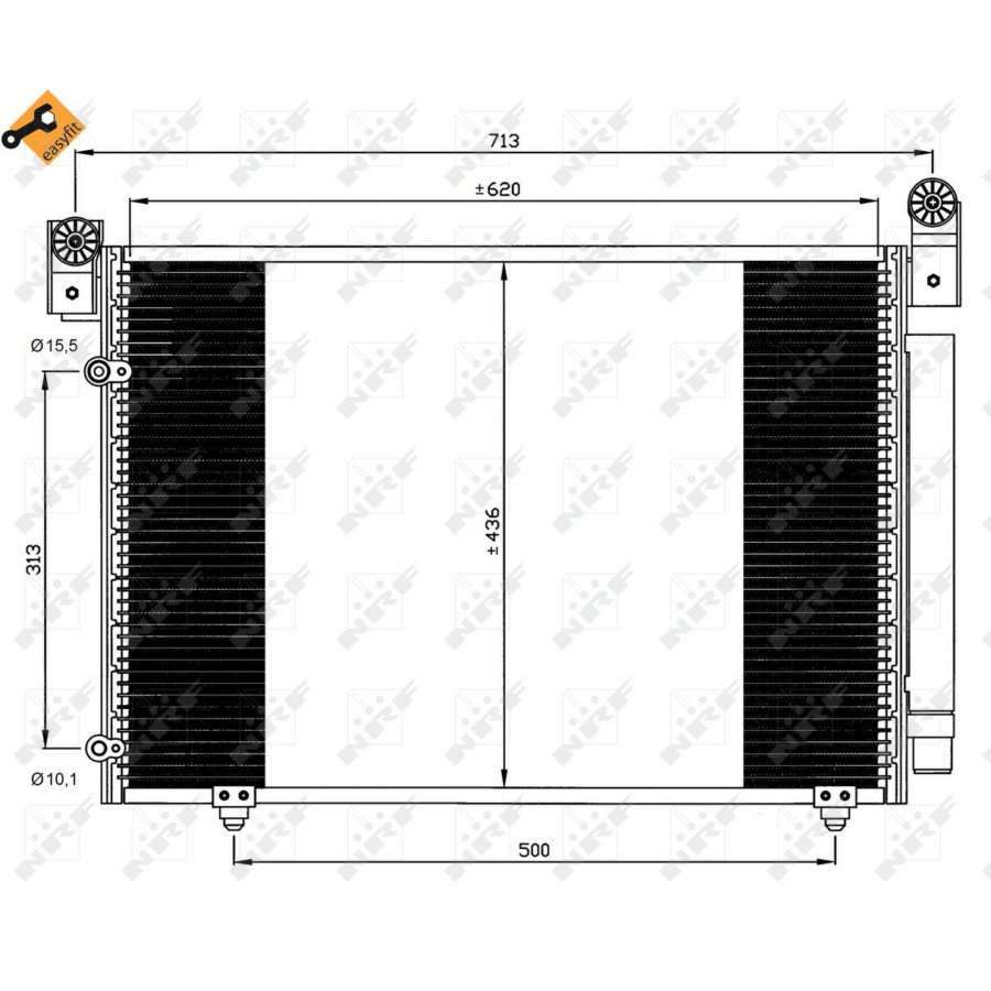 Condensatore con essiccatore NRF 35612 EASY FIT
