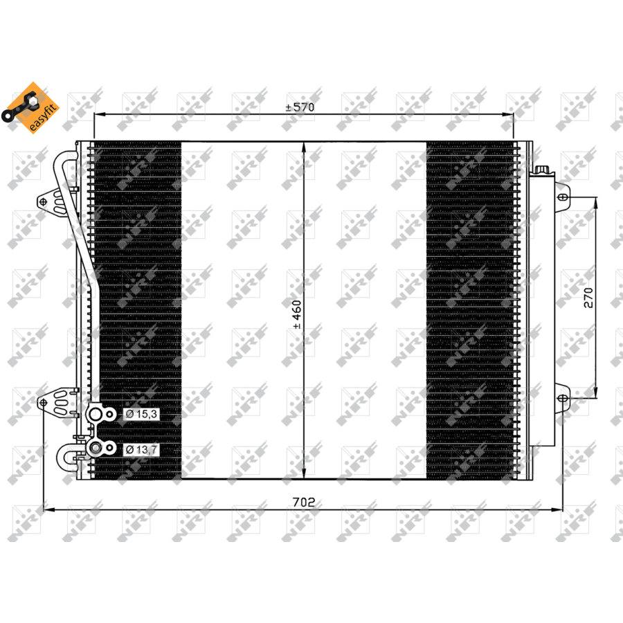 Condensatore con essiccatore NRF 35613 EASY FIT