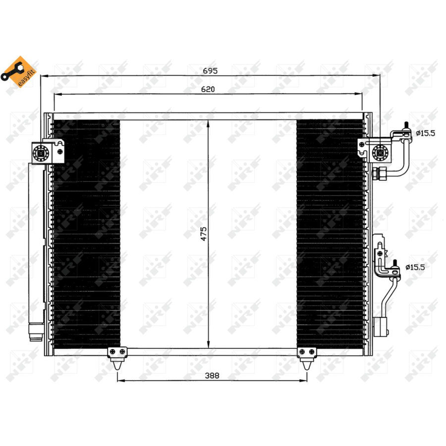 Condensatore con essiccatore NRF 35619 EASY FIT