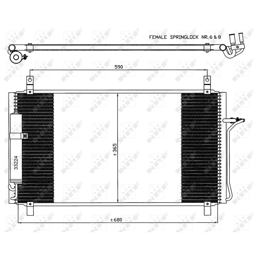 Condensatore con essiccatore NRF 35624 EASY FIT