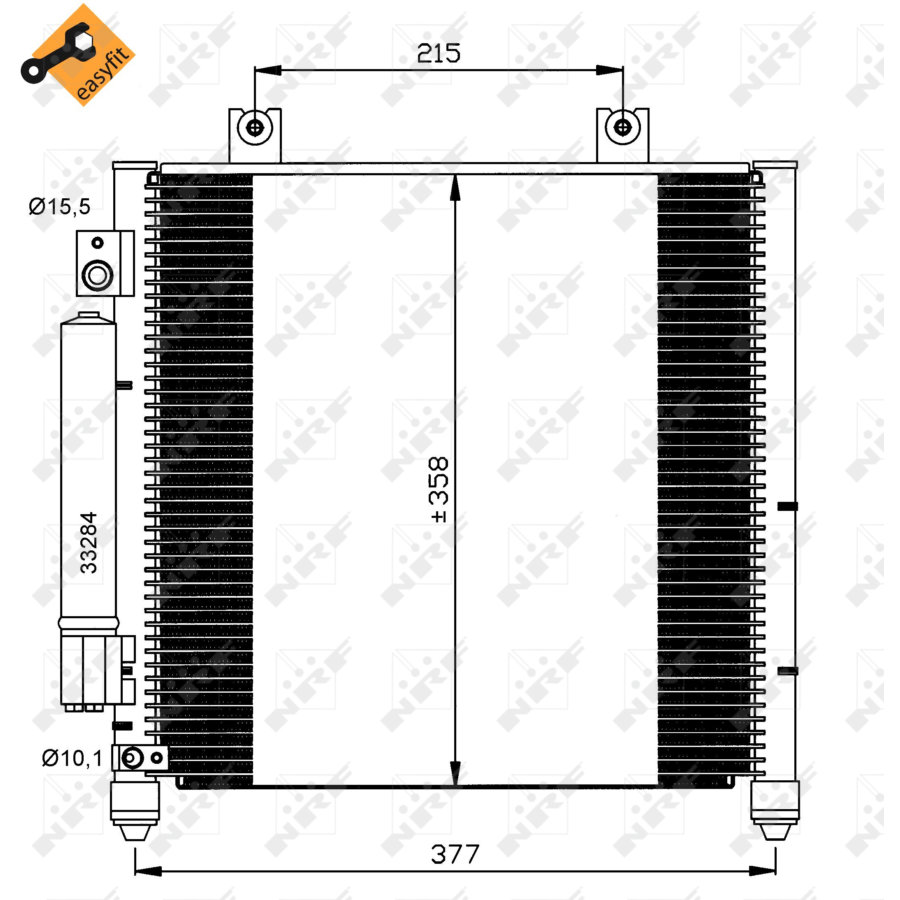 Condensatore con essiccatore NRF 35637 EASY FIT