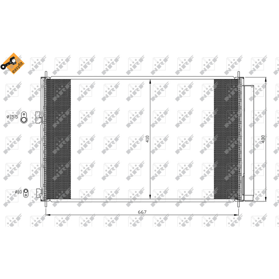 Condensatore con essiccatore NRF 35641 EASY FIT