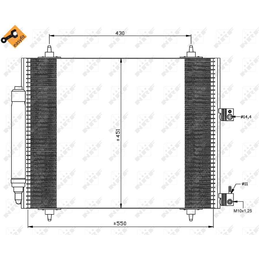 Condensatore con essiccatore NRF 35669 EASY FIT