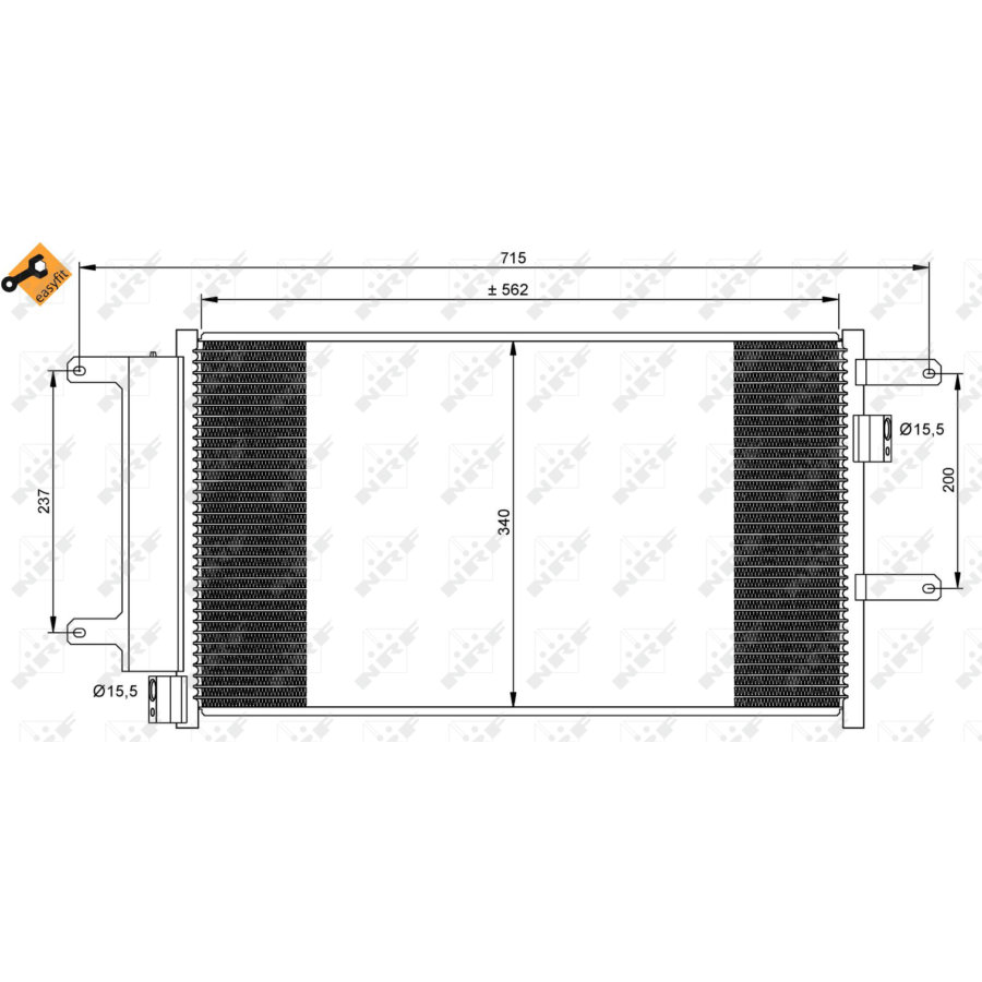 Condensatore con essiccatore NRF 35751 EASY FIT