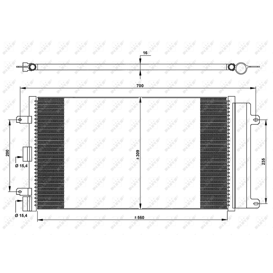 Condensatore con essiccatore NRF 35752 EASY FIT