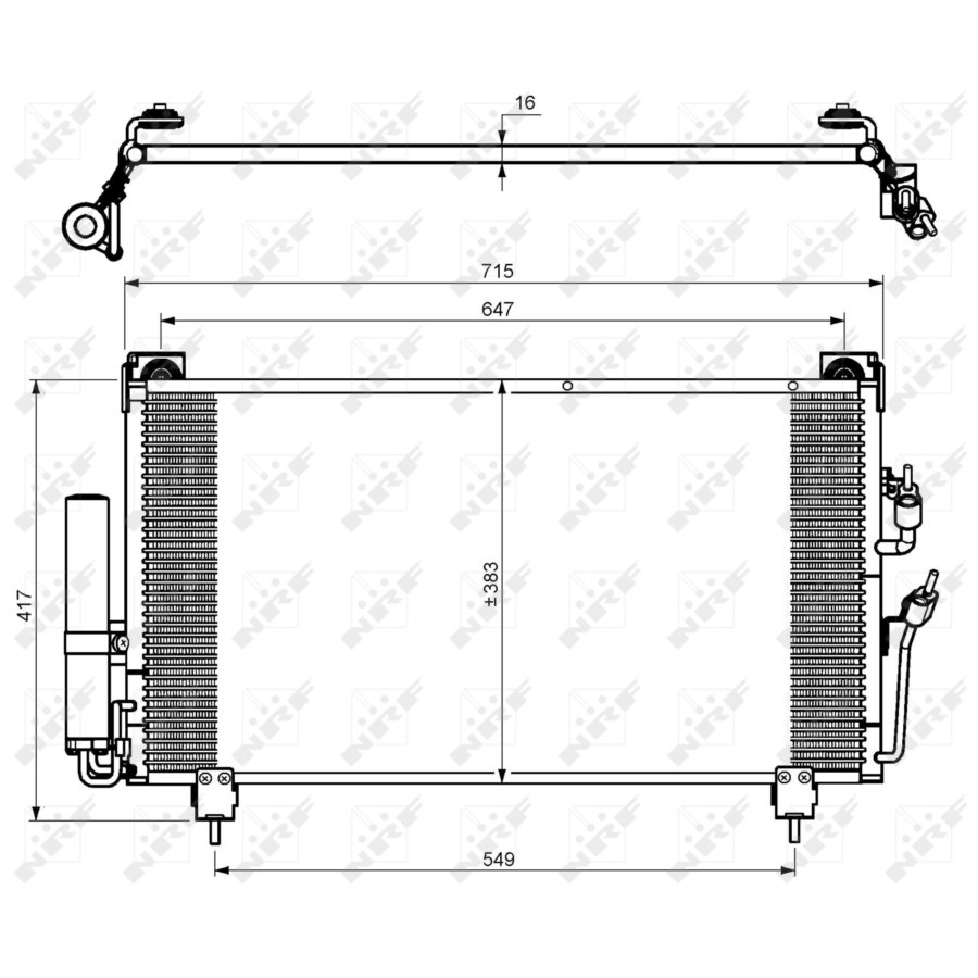 Condensatore con essiccatore NRF 35755 EASY FIT