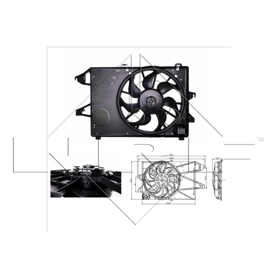 Ventola di raffreddamento motore NRF 47005