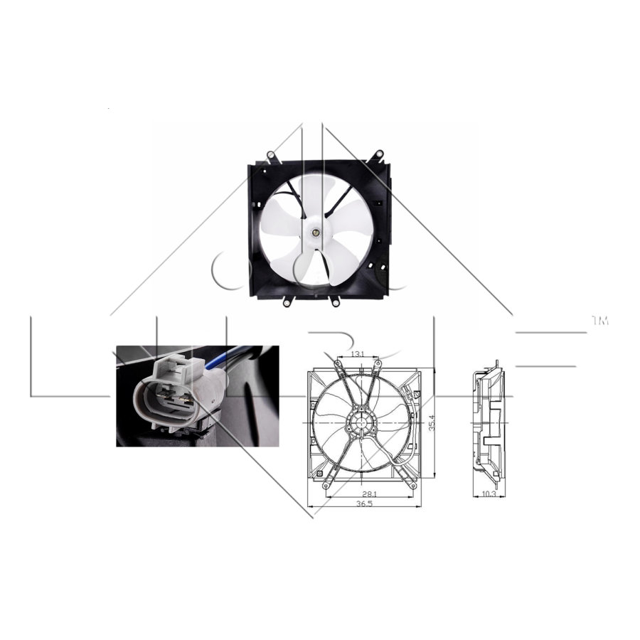 Ventola di raffreddamento motore NRF 47016