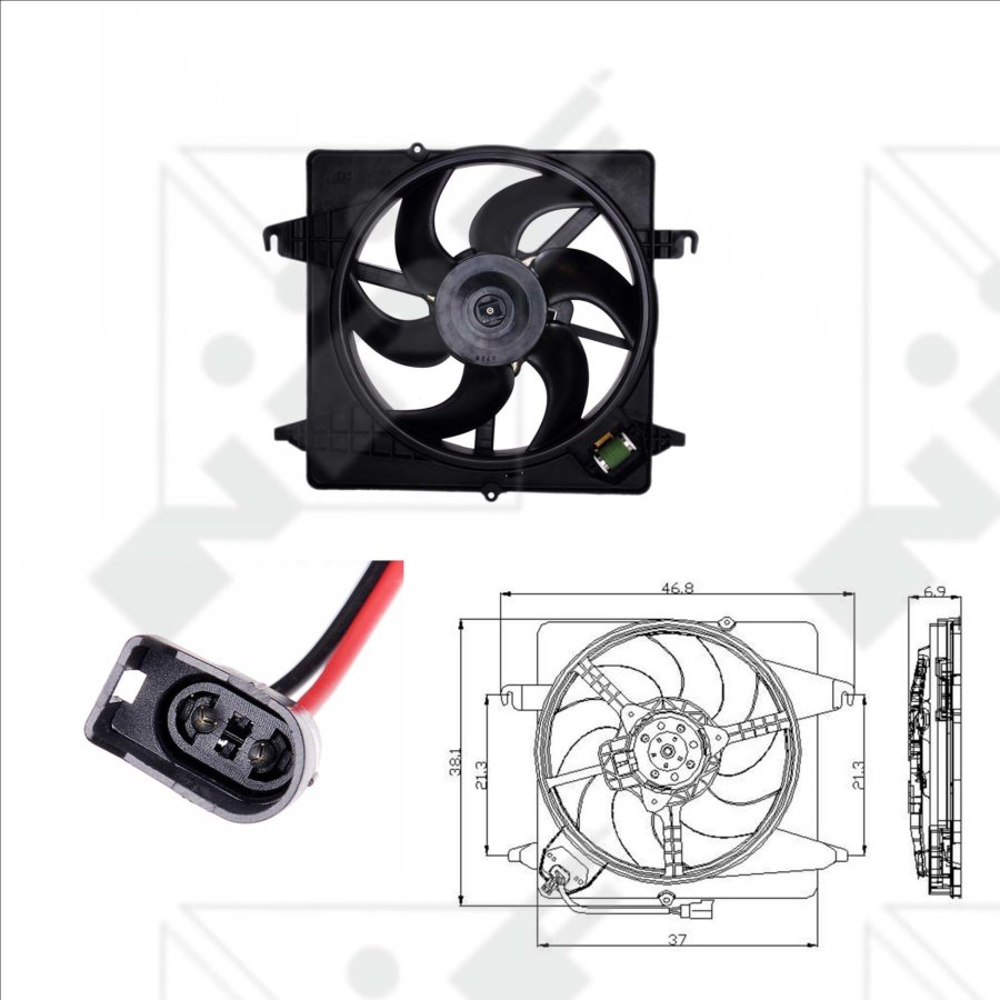 Ventola di raffreddamento motore NRF 47019